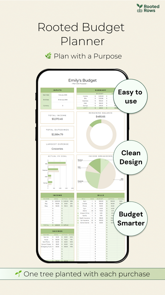 Rooted Budget Planner