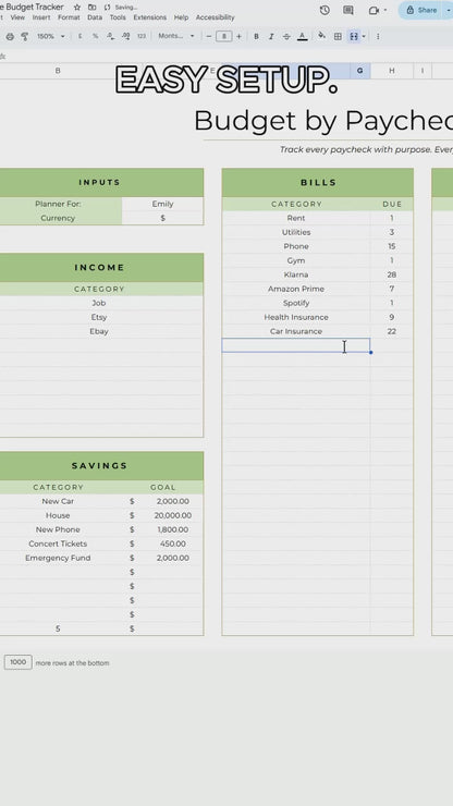 Rooted Budget Planner
